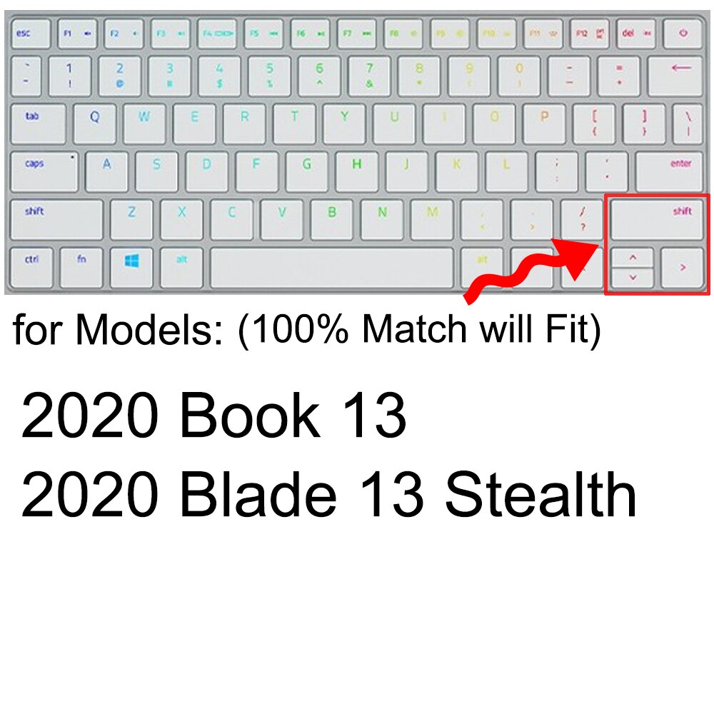 Keyboard Cover for Razer Blade 15 17 Pro 14 Stealth Book 13 Silicone Protector Skin Case Accessories TPU: 2020 Blade Book 13