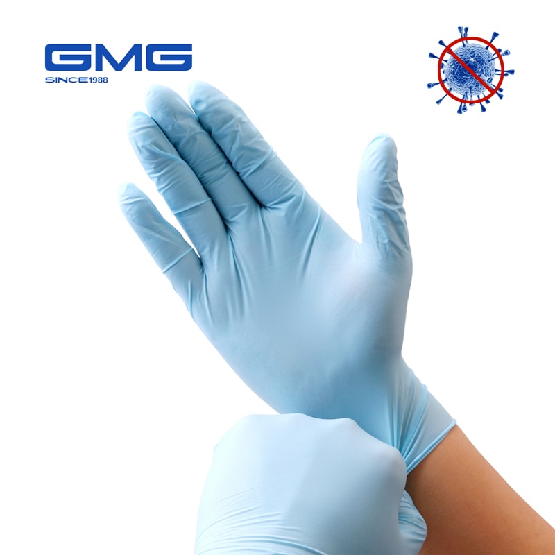 Nitrile Gloves 50pcs/100pcs Household Kitchen Cleaning Laboratory Mechanic Anti-Static Disposable Nitrile Gloves Work Safety