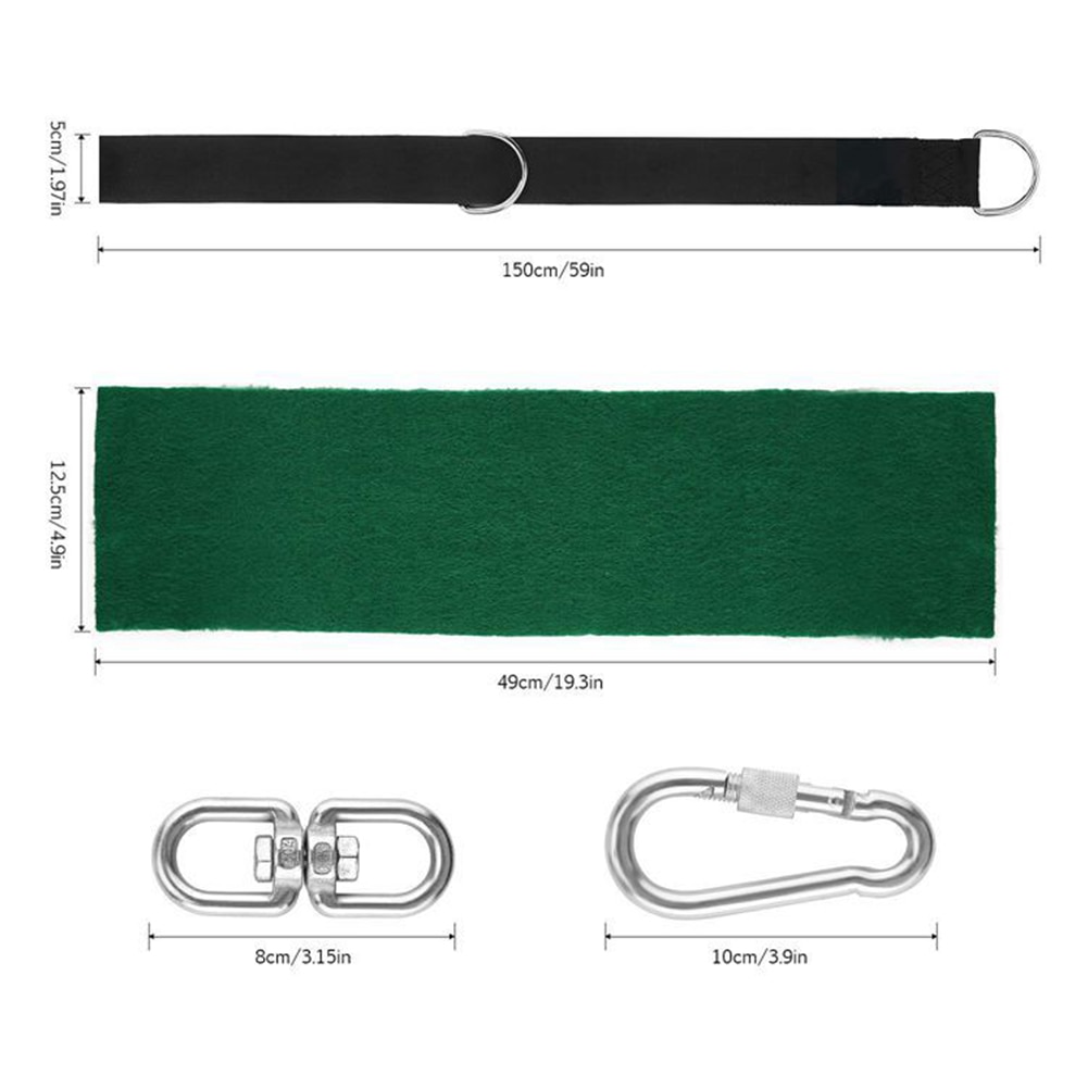 Swing Hammock Tree Mat Hanging Kit Strap Carabiner Camping Garden Swing Fittings for Outdoor Playing Sport Decoration