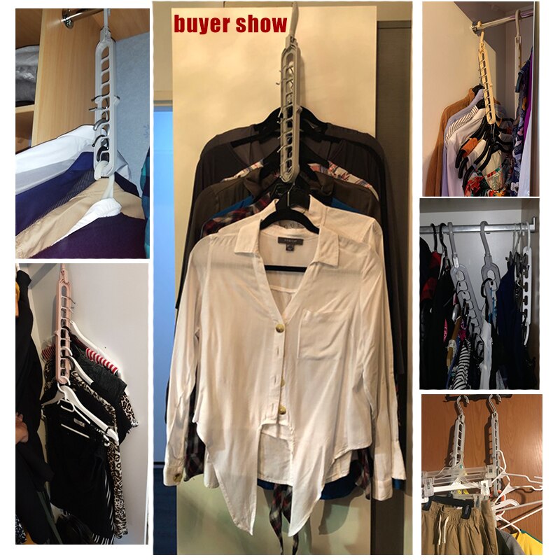 Multi-port Support Circle Clothes Hangers Clothes Drying Racks Multifunction Plastic Scarf Clothes Hanger Storage Rack