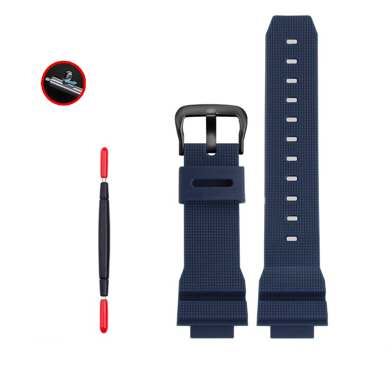pour Casio G-SHOCK Bracelet en Silicone GM2100/5600/6900 GA2100 DW5600 Bracelet de montre étanche en caoutchouc Bracelet de montre hommes 16MM: GREEN BLUE