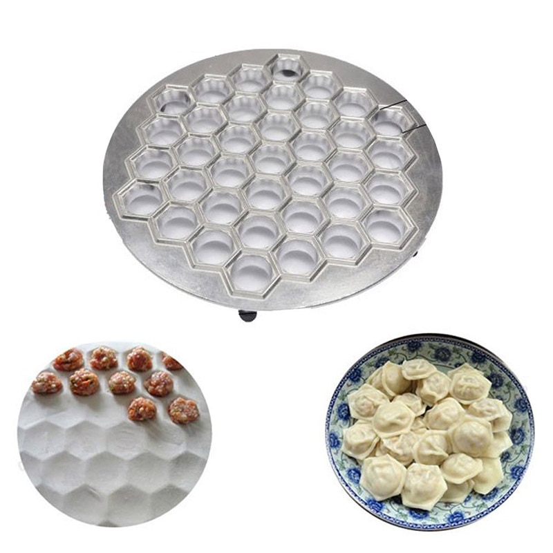 1 stks 37 Gaten Knoedel Mal Dumplings Maker Ravioli Aluminium Mold Pelmeni Maken Gebak Keuken DIY Gereedschap JiaoZi Making Tool