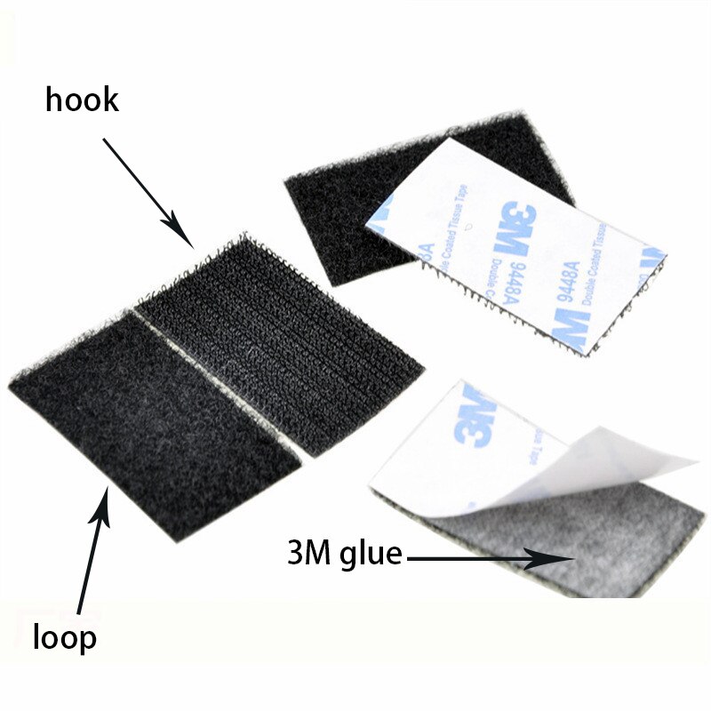 10PCS 3M Double-sided Adhesive Velcros Strong Self-adhesive Hook and Loop Tape nylon sticker velcros Glue for DIY fixing automob