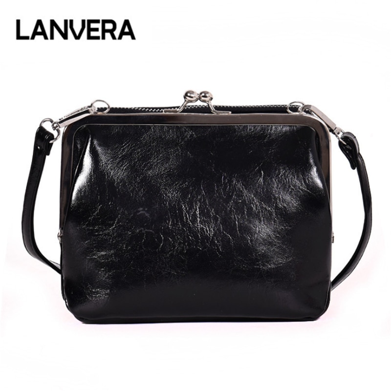 LANVERA-sac à main vintage, mini fourre-tout à serrure pour femmes, sacoche avec cadre à loquet, pochette de fête de noël pour dames