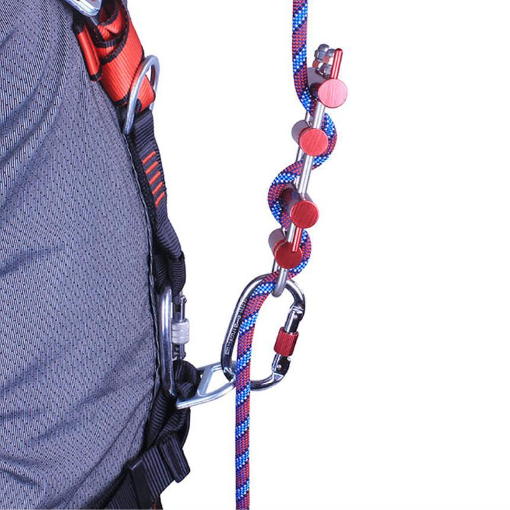 Climbing Rappelling Belaying 4 Bar Long Distance Friction Rack Descender Climbing Rappelling Tree Arborist Accessories