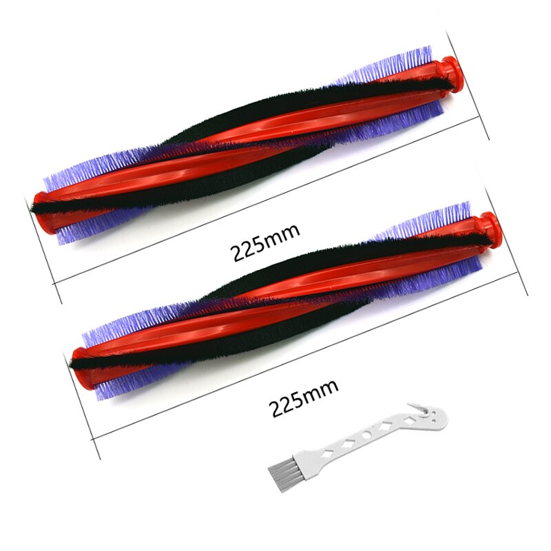 2pcs 185/225mm Roller Brush Kit Bar For DYSON V6 brush DC59 DC62 SV073 SV03 Vacuum Cleaner Attachment BrushRoll End Cap Cover: 2pcs 225mm