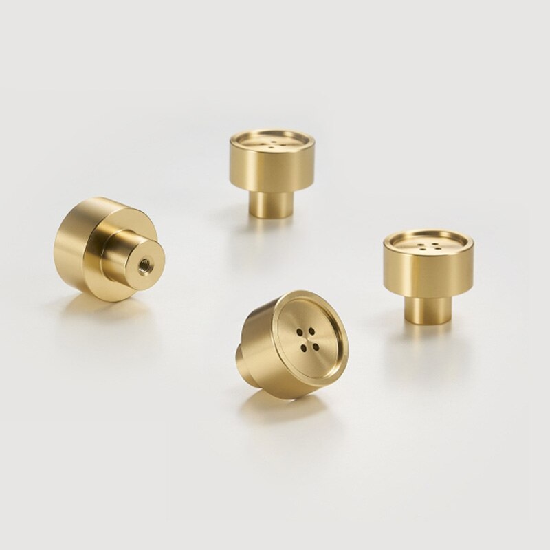 1Pcs Round Buttons Shaped Brass Drawer Pull Single Hole Door Handle Cabinet Dresser Wardrobe Knob