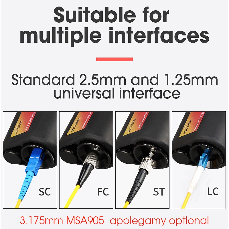 200x Fiber Optical Inspection Microscope LED Illumination Anti Slip Rubber