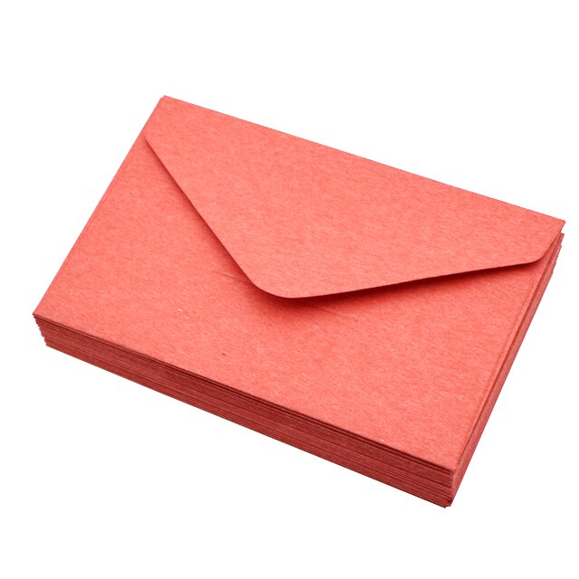 Sobres de papel pequeños clásicos, sobres coloridos en blanco, 10,5x6,7 cm, tarjetas de felicitación, invitación de boda, sobre de , 20 Uds.: Red