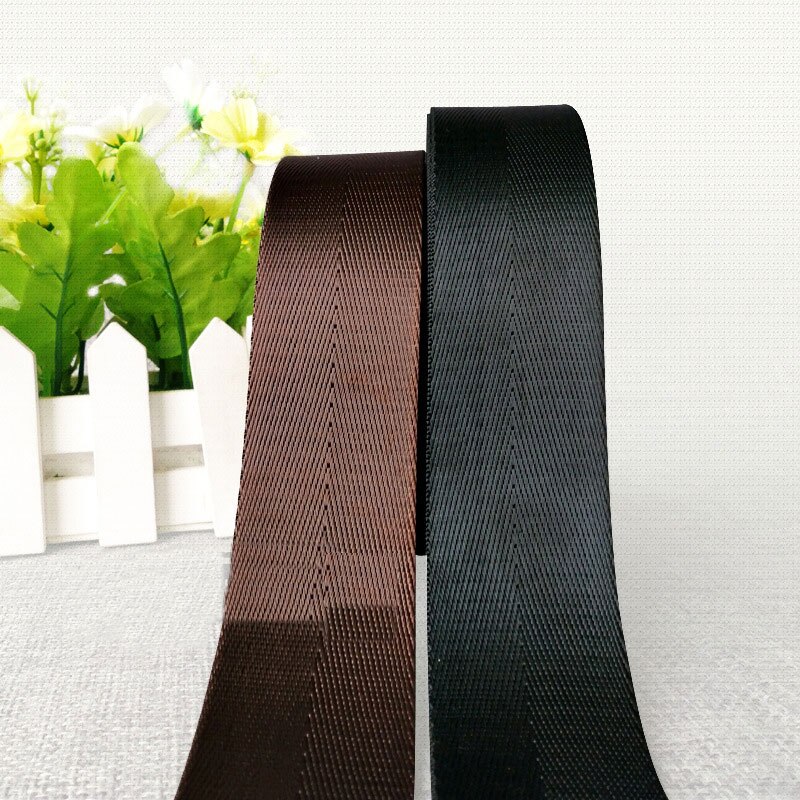 2M 32 Mm 38 Mm 50 Mm Zwart Bruin Nylon Lint Veiligheidsgordel Computer Jacquard Lint Grosgrain Lint organza Black Webbing