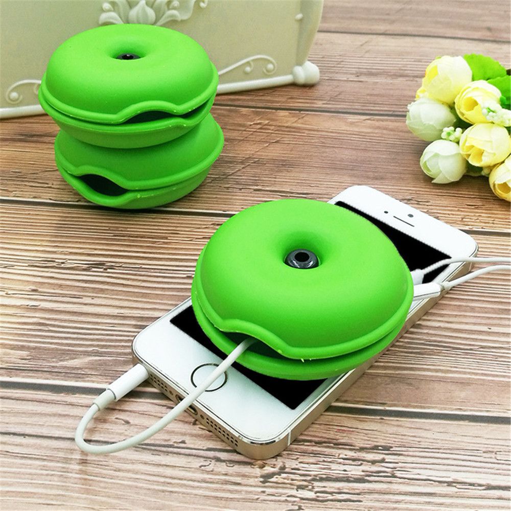 Bobinadora Cable bonita organizador escritorio Set artículos de papelería Kawaii auricular Protector USB Cable línea soporte para cables escritorio accesorios organizador
