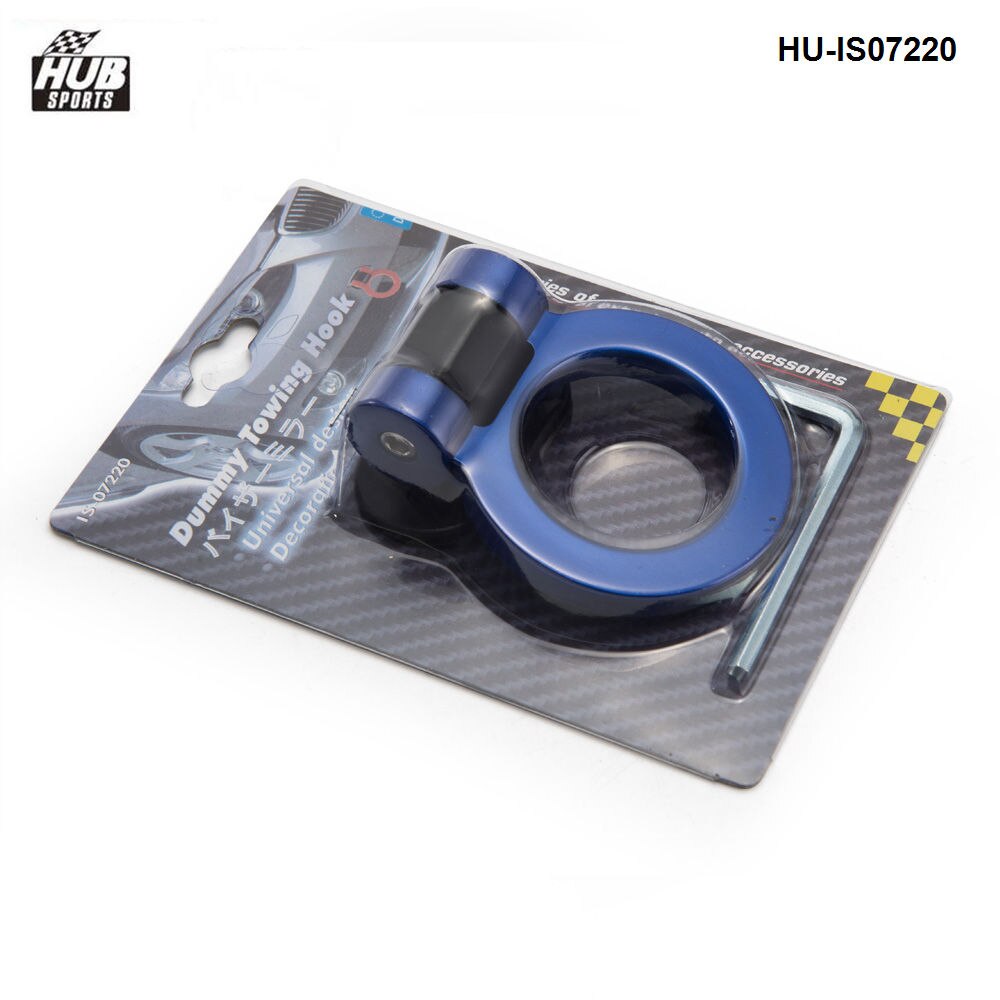 Pegatina de parachoques Universal ABS para coche, Kit de gancho de remolque de simulación de coche, accesorios para coche, HU-IS07220