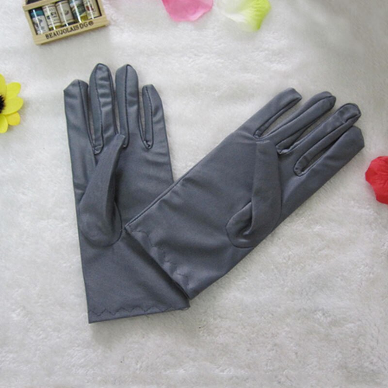 Adult Kids Unisex Spandex Wrist Length Stretch Gloves For Women Girls Dance Party Bridal Wedding Supplies Halloween