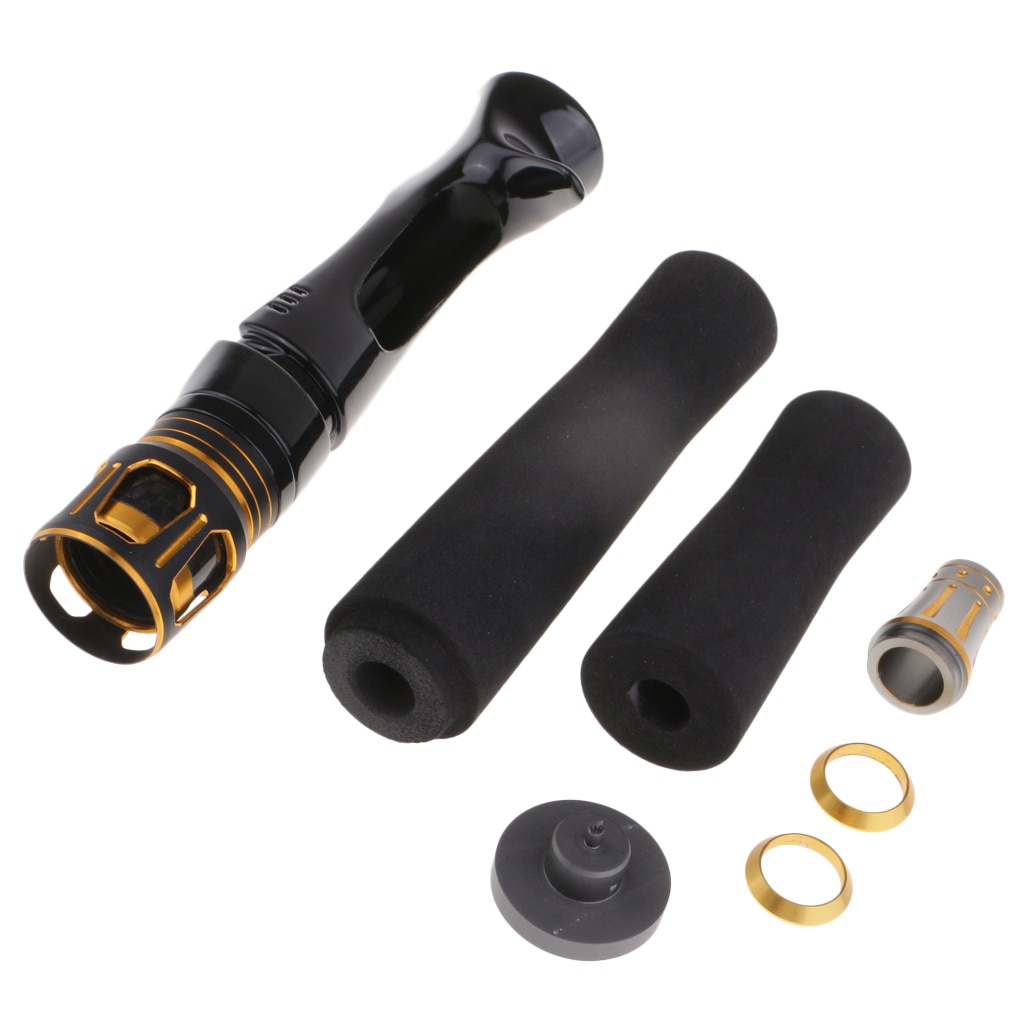 Metal Fishing Rod EVA Wheel Seat Handle Lightweight Fishing Rod Handle Grip Kit for Rod Building or Repair