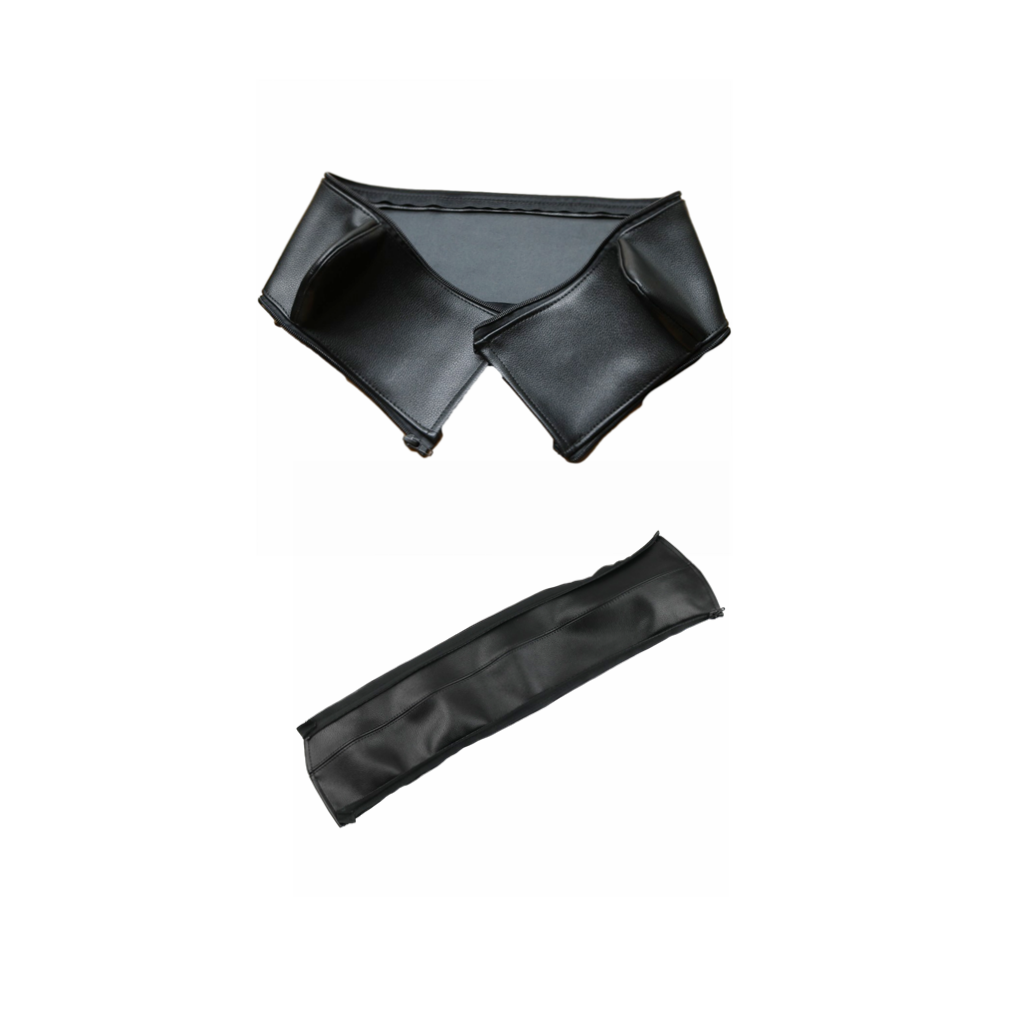 Funda de cuero Pu para Stokke Xplory V4/V5, reposabrazos de funda protectora para cochecito de bebé, accesorios para carrito de bebé: 2pcs black