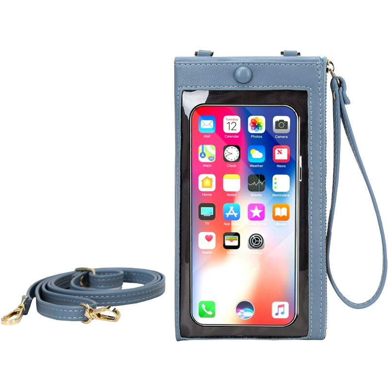 Handtasche mit touchscreen-funktion, großes fassungsvermögen, einfarbige umhängetasche, multifunktionale handtasche mit schultergurt