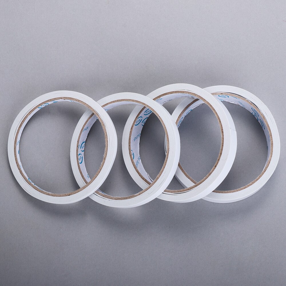 5Rolls 10M Lengte 5/10/15/20Mm Dubbele Geconfronteerd Krachtige Plakband Papier Dubbele sided Tape Voor Montage Bevestiging Pad Sticky