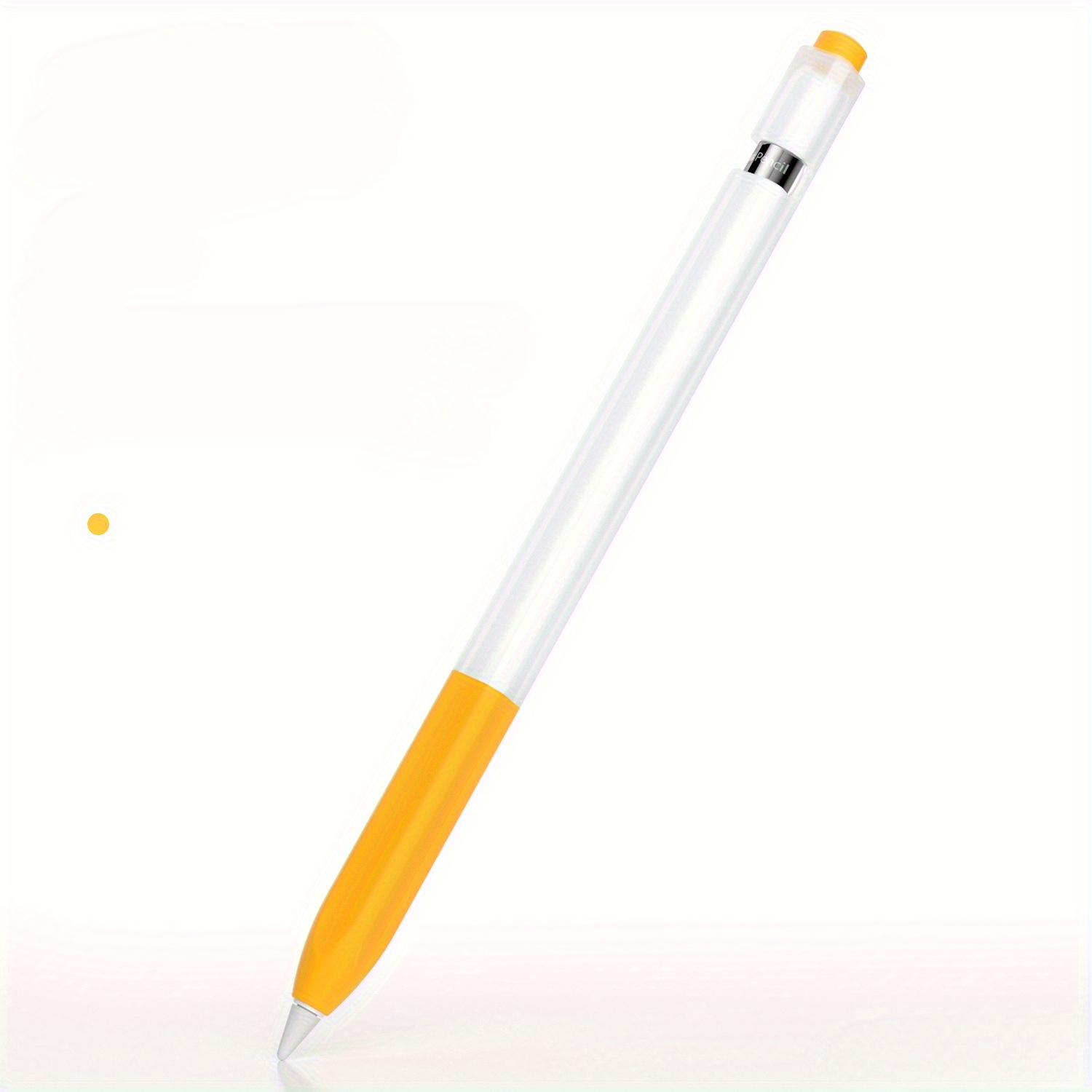 Funda protectora para bolígrafo, para iPad Pencil 1 generación, gelatina antideslizante de silicona translúcida para estuche para lápices Apple: YELLOW