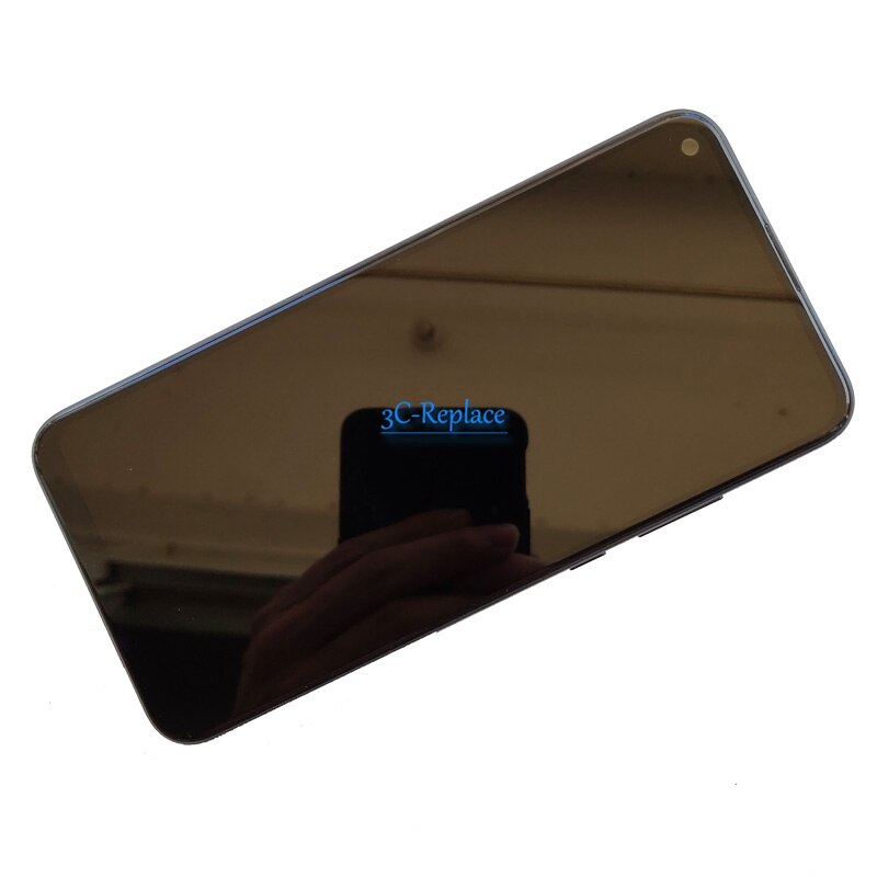 Noir 6.39 pouces pour Hua wei P40 Lite E ART-L29 / Y7p ART-L28 LCD écran tactile numériseur assemblée avec cadre