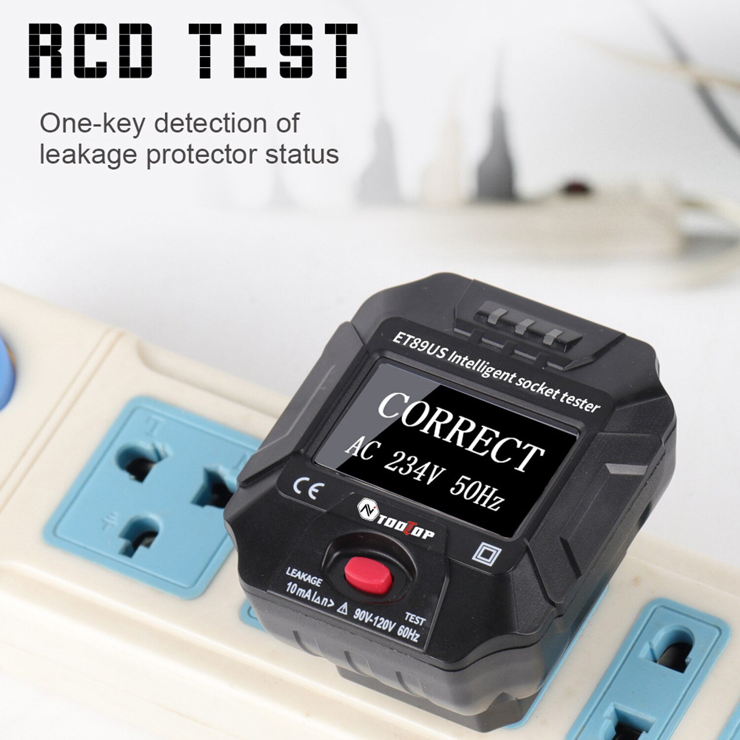 Portable Rcd Tester ET89 Intelligent Portable Digital Display Socket D... – Grandado