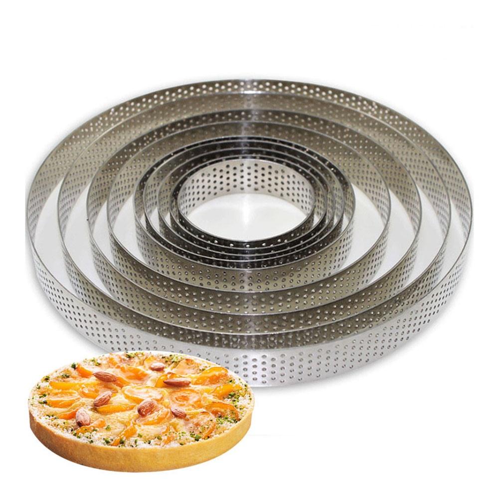 1pc runda rostfritt stål gör-det-själv kakform dessert mousse tårtor cirkel bakning matlagning verktyg tårt dekoration verktyg