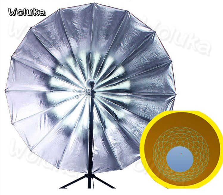 33 inch 85cm Reflective umbrella Reflective softbox quick open Umbrella 16 Fiber Bone Black Silver Photography Umbrella CD50 T06