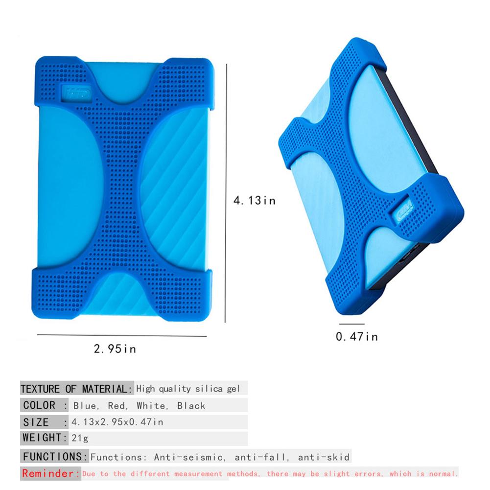 Hard Drive Silicone Case Hard Disk Protective Cover Scratch Shock Proof Case Protector SSD Sheath For WD Mypassport 1T 2T