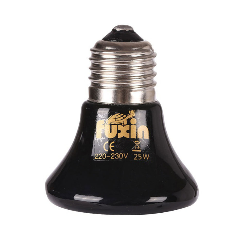 Pet Heating Lamp Black Infrared Ceramic Emitter Pet Brooder Chickens Reptile Lamp Heat Light Bulb: 220V 25W