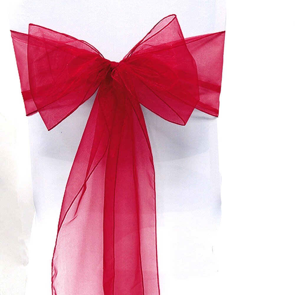Effen Stoel Terug Garen Stoel Sjerpen Bruiloft Organza Sjerpen Terug Garen Voor Stoelen Bruiloft Stoel Decoratie Hotel Decor: 10
