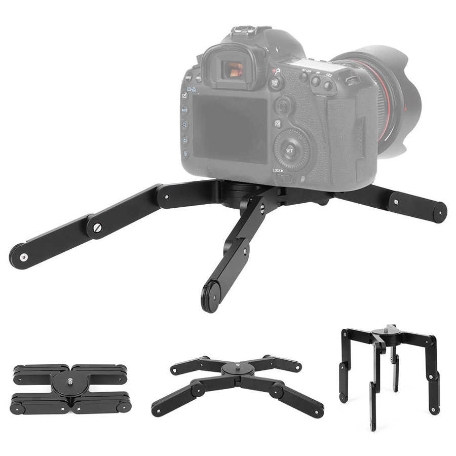 All Metal Foldable Increasing Distance Slide Rail Bracket Camera Low Shot Leg Stand