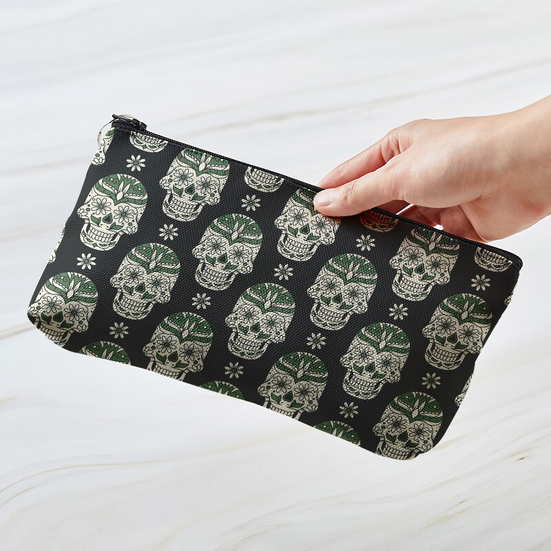 Skull Print Vrouwen Outdoor Opbergtas Toiletartikelen Organiseren Cosmetische Tas Draagbare Rits Vrouwelijke Reizen Make Up Gevallen: Style8