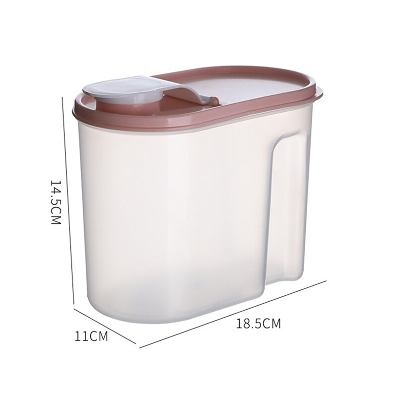 Storage Cans Set Of Bulk Cans 4 Pieces with Hinged Lids 2.6 + 1.8 Liters Recyclable Transparent Storage Bulk Cans