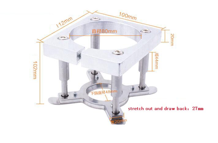 80mm Automatic Fixture Clamp Plate Device for CNC 1.5kw 2.2kw Spindle Motor 80mm-Fixture