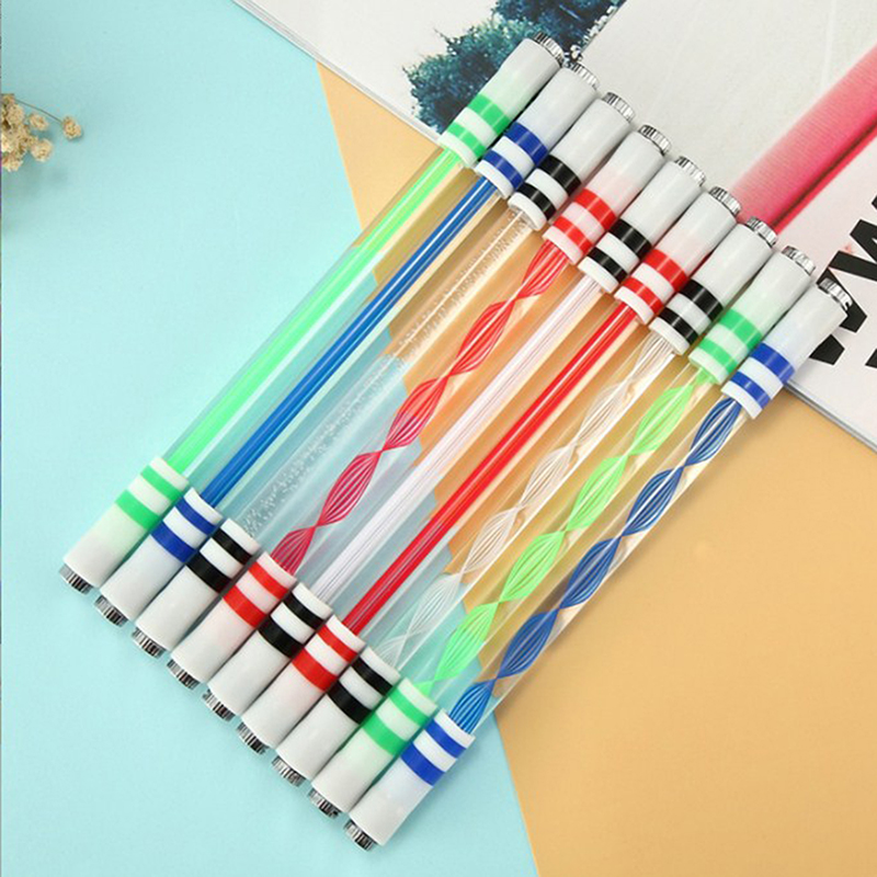 Verlichte draaiende pen Creatieve rollende speciale pen Kinderen Release Pressure Spin Toy Pocket Led Flash Spinning Pen