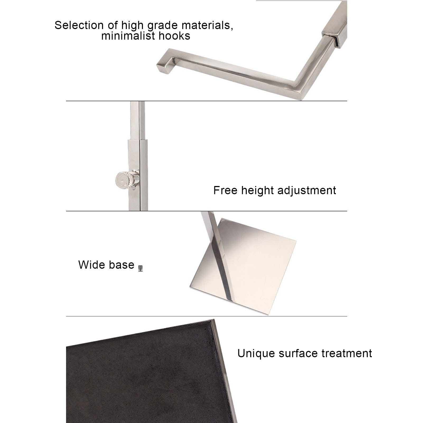 Stainless steel Display Rack Stylish Bags Display Holder Handbag Rack For Household Shopping Malls Clothing Shops