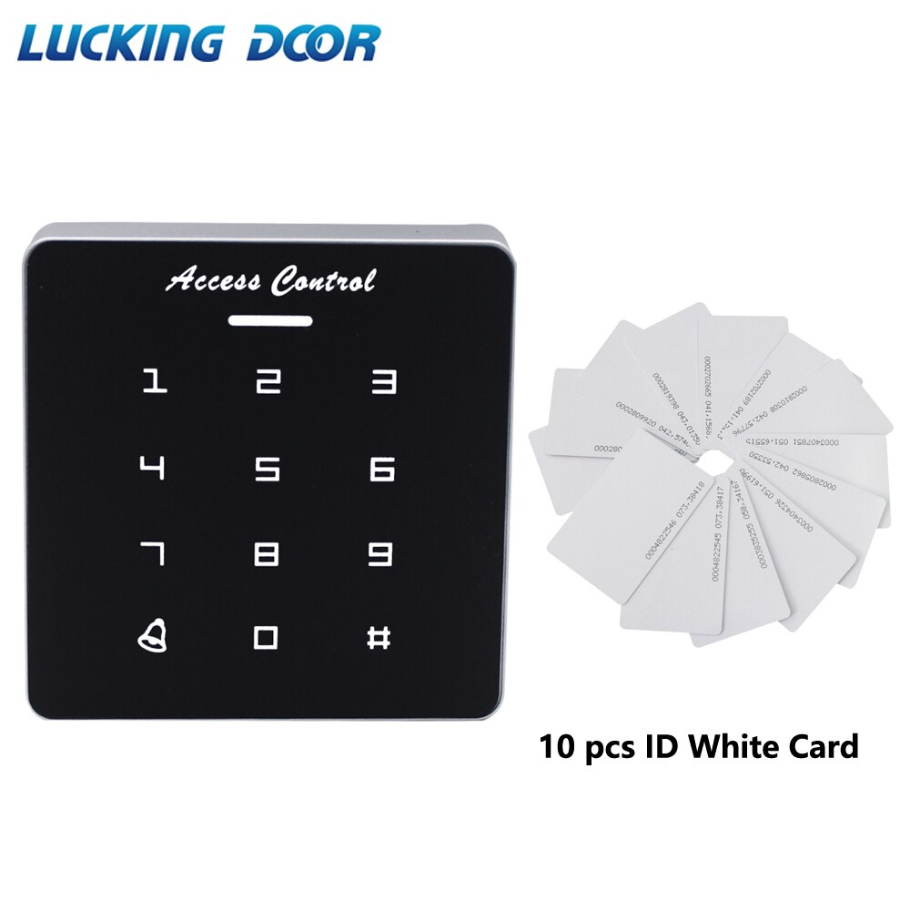 Access Control 1000Users Keypad digital panel Card Reader For Door Lock System 125Khz RFID Wiegand 26 34 Output: A86 and 10 ID cards