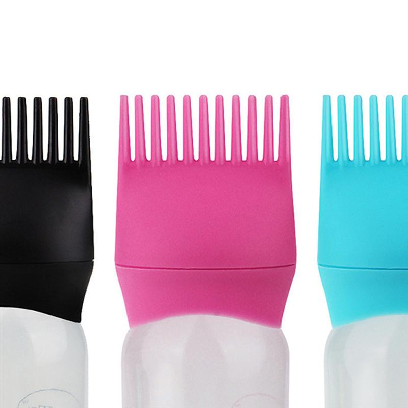 3 pièces bouteilles de teinture pour cheveux colorées applicateur de coiffure avec des lignes d'échelle