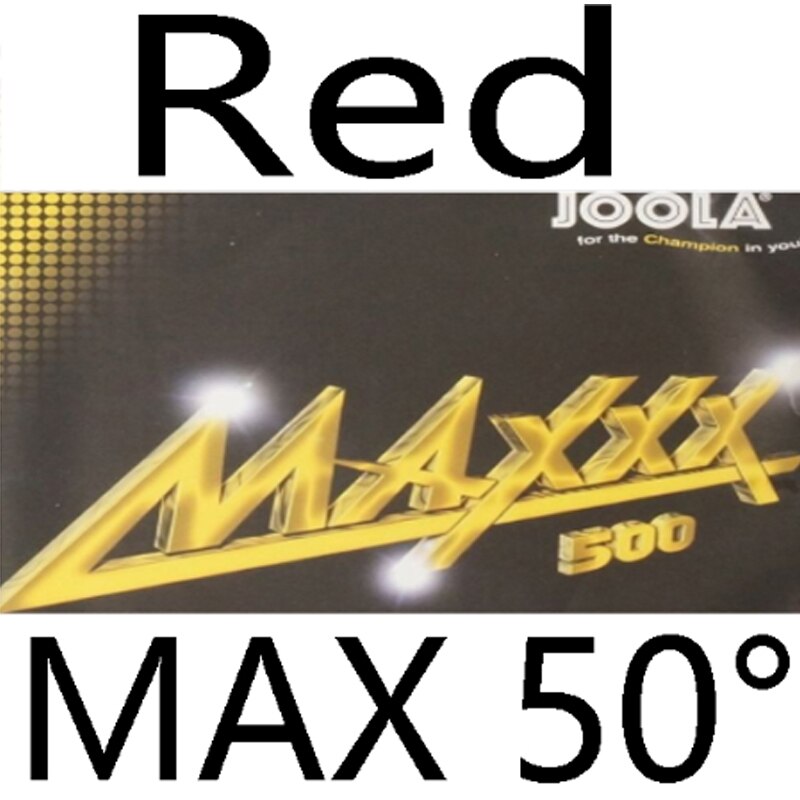 Joola maxxx 500 tênis de mesa de borracha pips-em raquetes de tênis de mesa raquete de esportes de borracha feita na alemanha raquete de ping pong: Red MAX 50H
