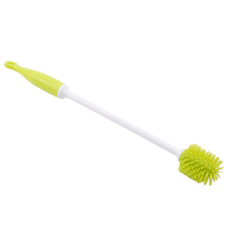 3 couleurs bébé biberon brosses nettoyage tasse brosse pour mamelon bec Tube enfants alimentation brosse de nettoyage mamelon brosse café thé: green