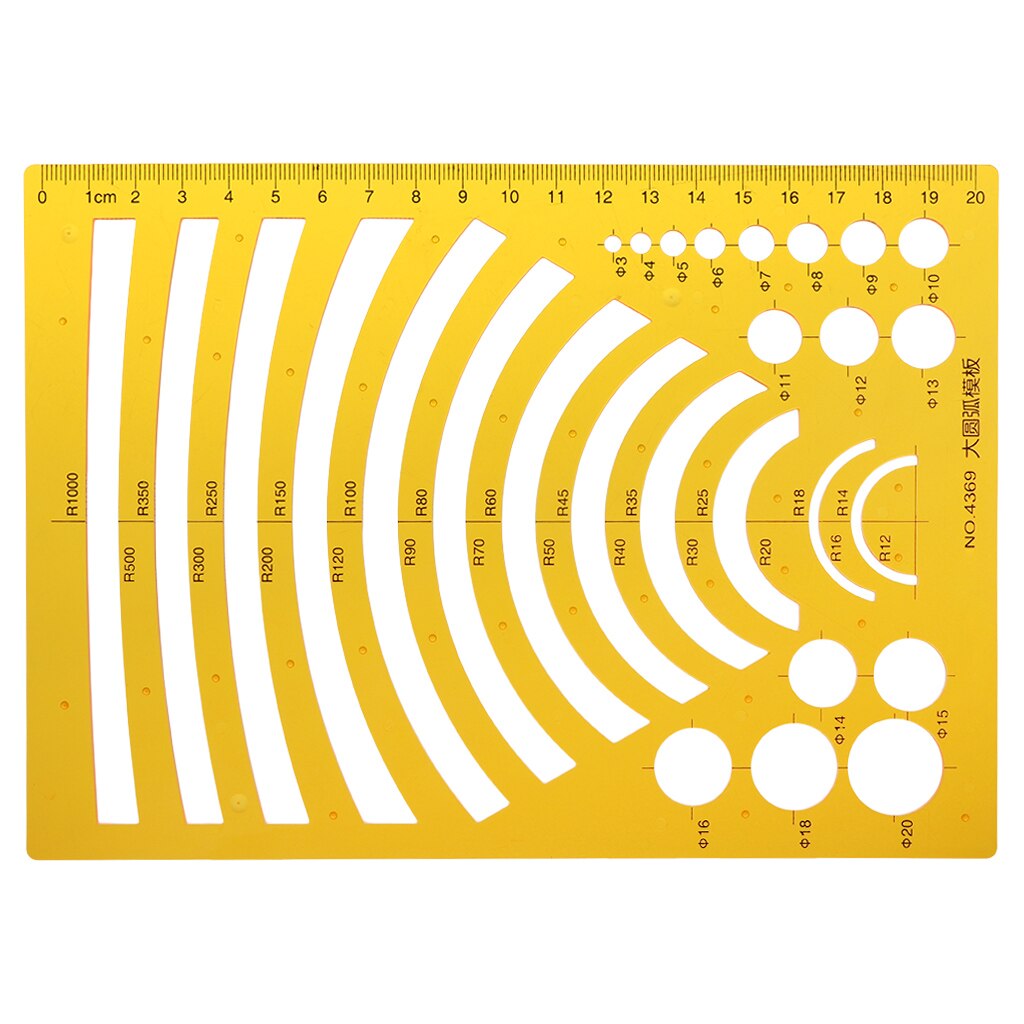 Architectural Template Ruler Drawing Stencil Measuring Tool Student: 5AC1100481