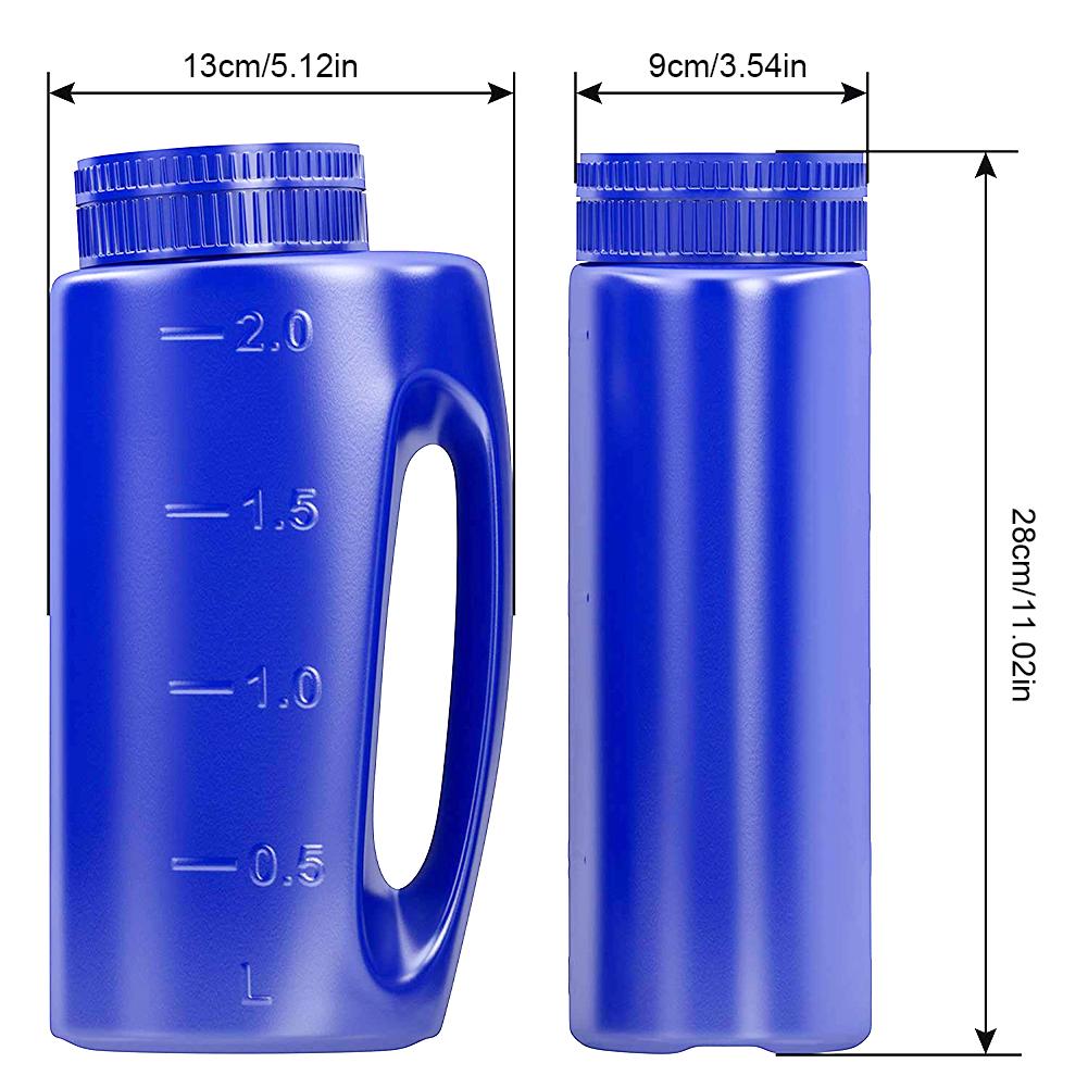 2L Hand Held Spreader Adjustable Hole Size For Seed Fertilizer Salt Gardening Tool Watering Can Seeding Tool Portable Fertilizer