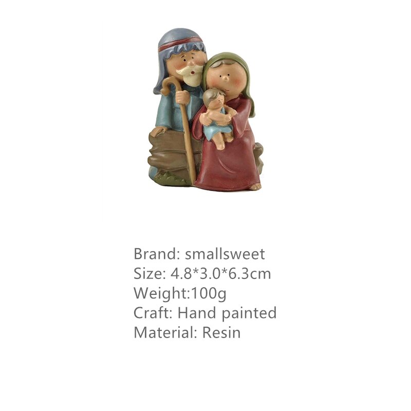 Jul krubba jul jul ornament katolsk jesus födelse hantverk harts kyrka souvenir navidad heminredning