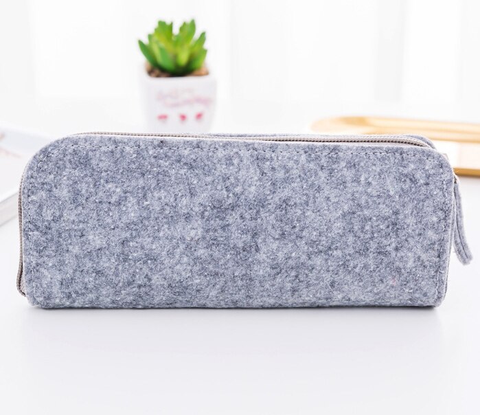 Estuche de tela para lápices, caja de suministros para la escuela, suministros de oficina, artículos de papelería con cremallera, color negro y gris: 2gray