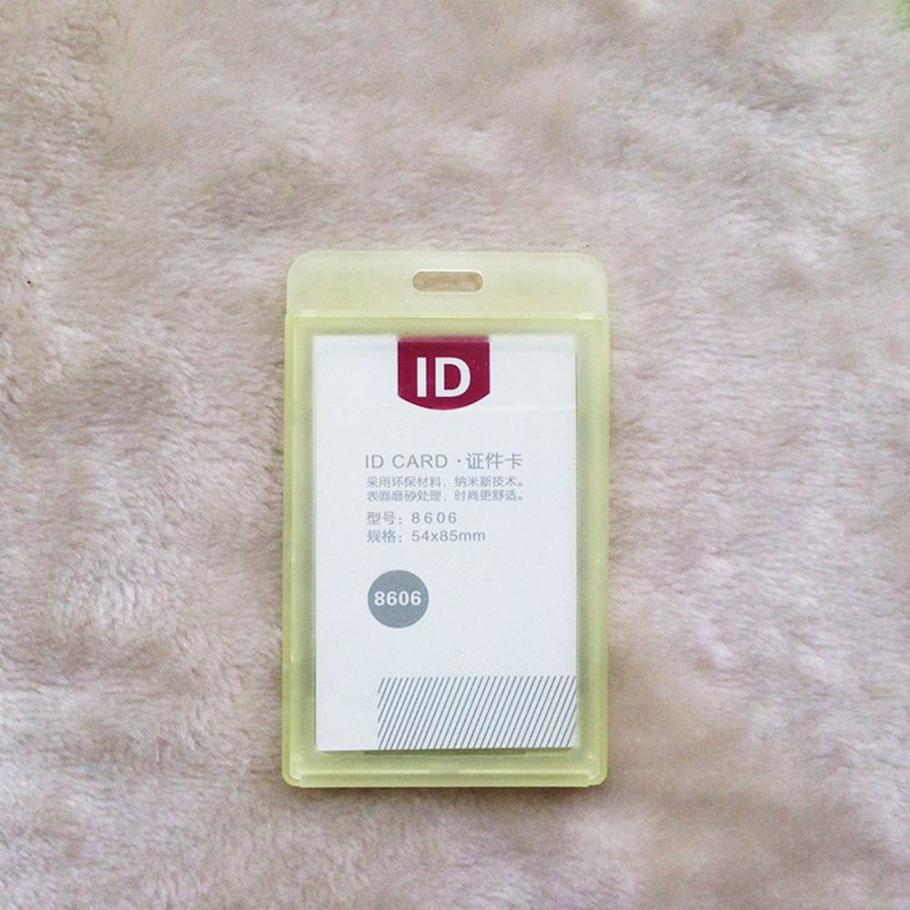 Durable Pack of Hard Plastic ID Card Badge Holder Employee Name Tag: Yellow
