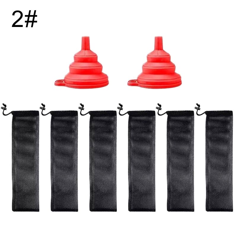 Bird Feeder Sock Mesh Bag Finch Feeders Kits 3.9" x 15.7" Thistle Seed Sacks Foldable Funnels for Goldfinch Feeding