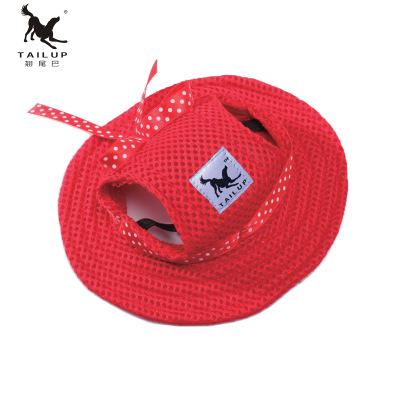 [TAILUP] Christmas pet products dog hat winter summer beach hats for dogs costume accessories littest cute pet cat hats: Red / 14x41cm