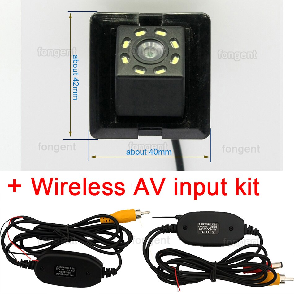 Vehicle Dynamic Trajectory Tracks Car Reversing Backup Rear View Camera For Toyota Prado 150 Parking Assistance: 8led Wireless