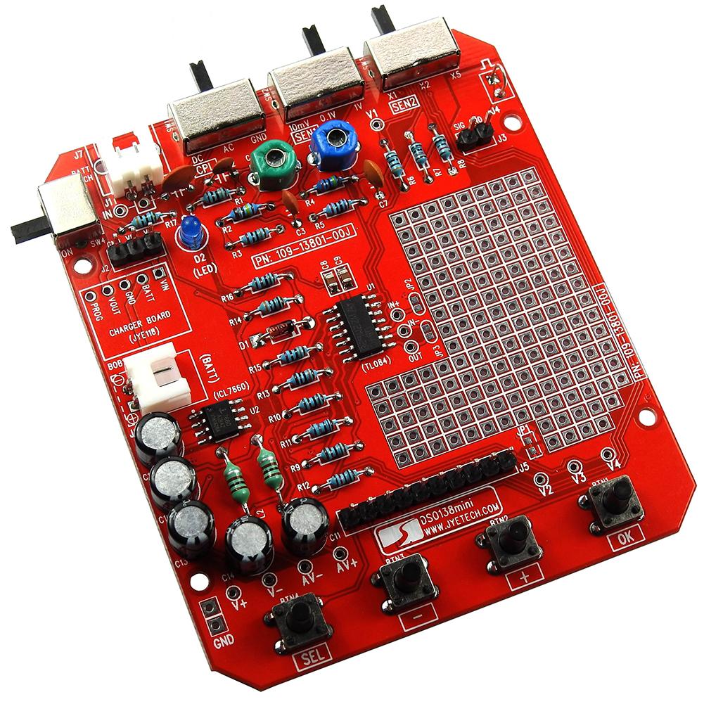 DSO138 2.4 &quot;TFT LCD Anzeige Oszilloskop DIY Handheld Tragbare USB Digital Speicher Oszilloskop Mit transparent Acryl fallen