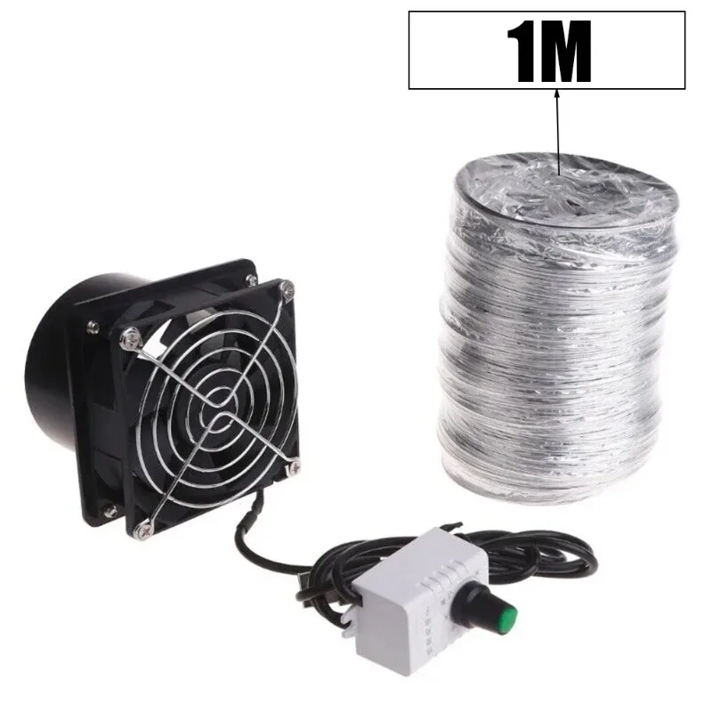 1 set Verstelbare Snelheid Soldeer Rook Absorber Dampafzuiging Fan Pijp Duct Afzuigventilator USB Verstelbare Snelheid Met 1M Pijp: Black