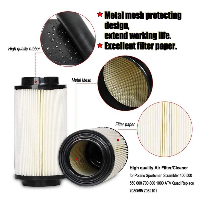 Air Filter for Polaris Sportsman 400 500 600 700 800 550 850 7080595 3PCS